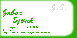 gabor szvak business card