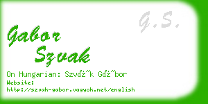 gabor szvak business card